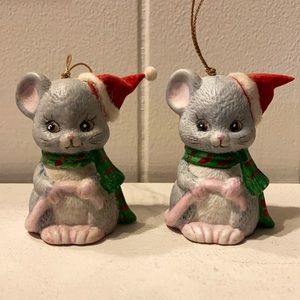 ⚜️JSNY Vintage Porcelain Mouse Ornament Bundle!